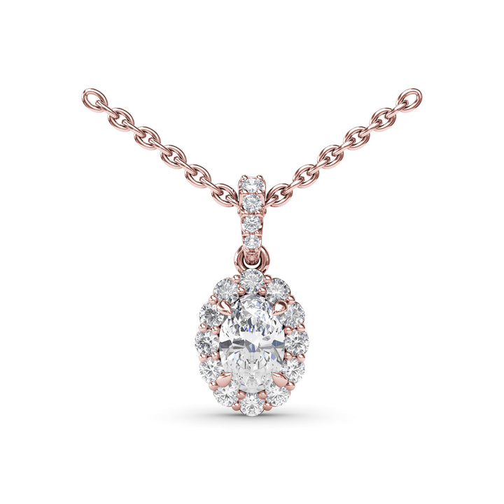 Diamond Halo Necklace