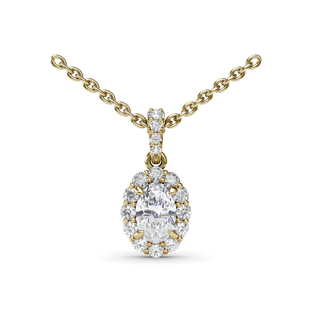 Diamond Halo Necklace