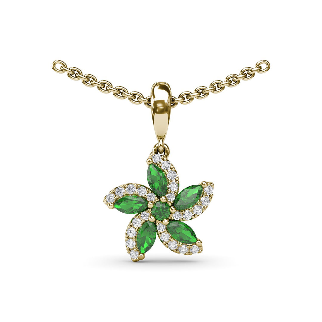 Emerald and Diamond Catalina Pendant