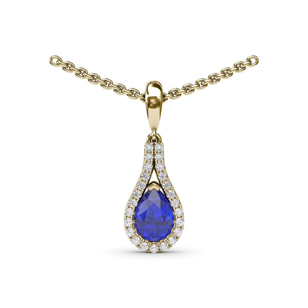 Sapphire and Diamond Wrap Pendant