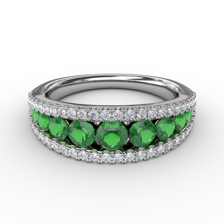 Walk This Way Emerald and Diamond Ring