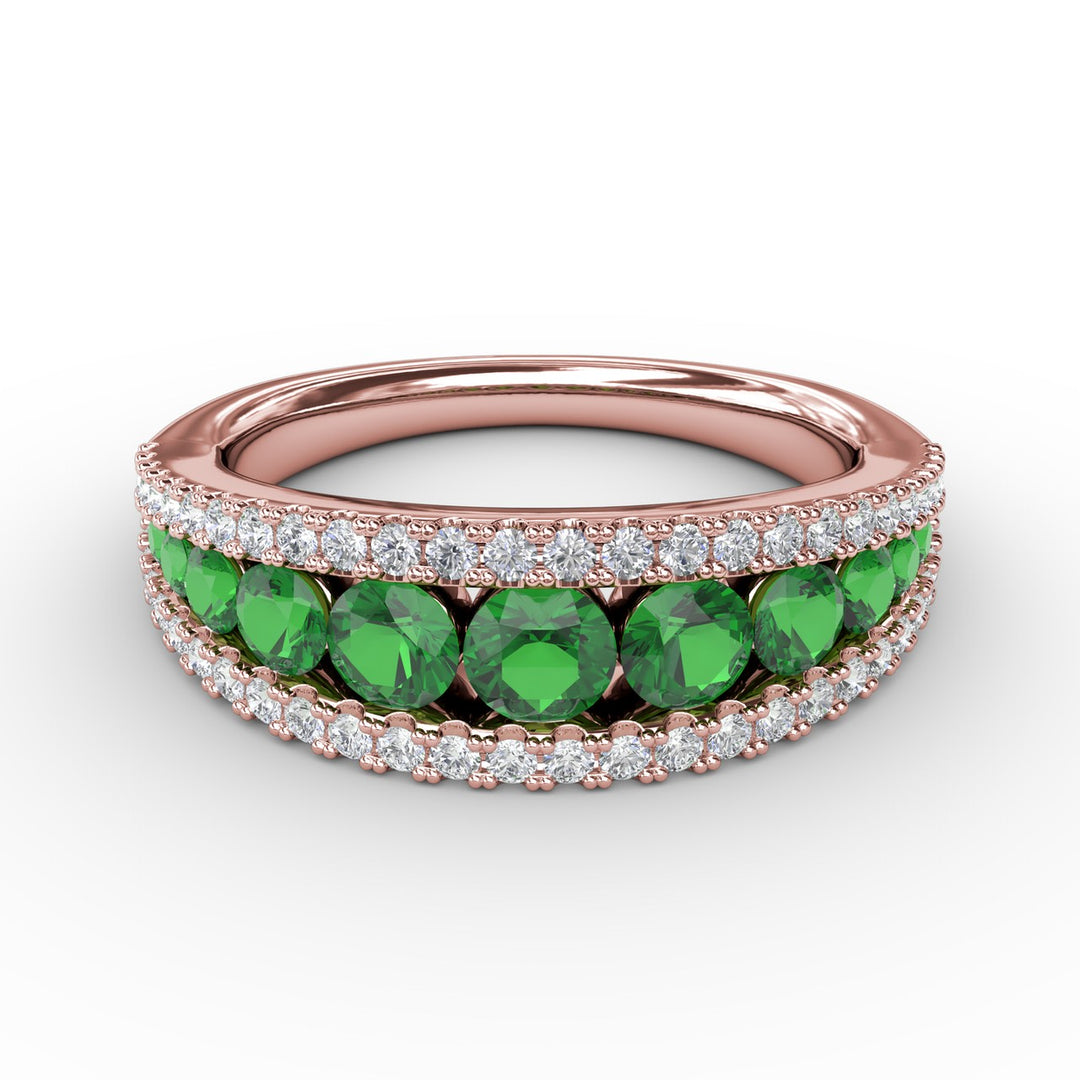 Walk This Way Emerald and Diamond Ring