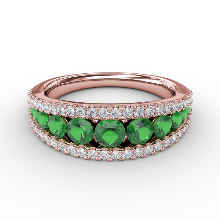 Walk This Way Emerald and Diamond Ring