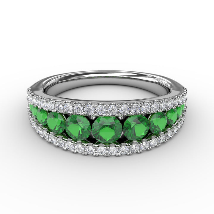 Walk This Way Emerald and Diamond Ring