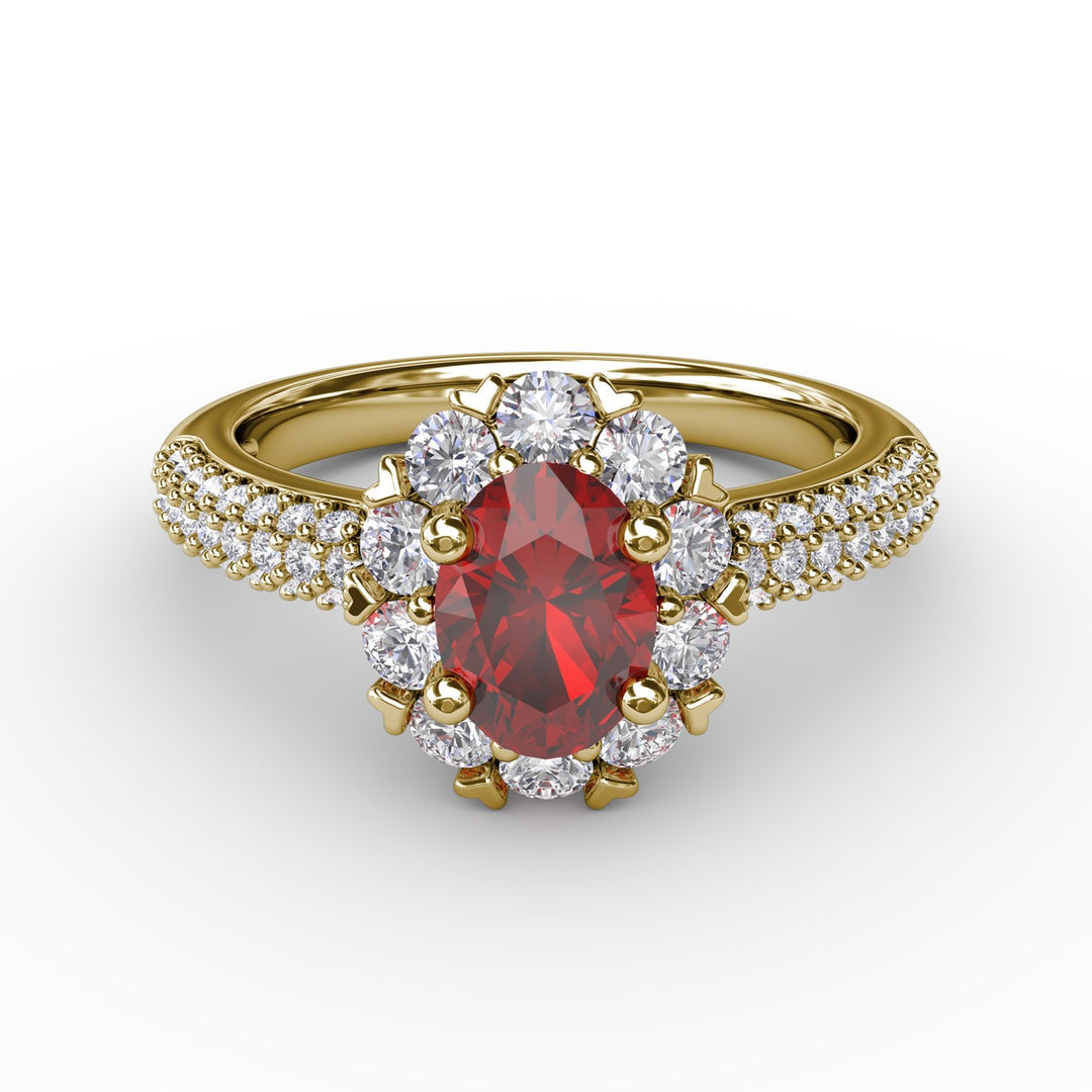 Blossoming Halo Ring