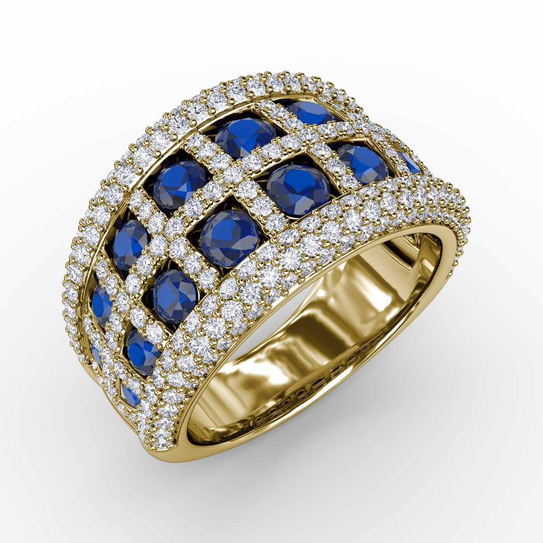 Bold and Beautiful Sapphire and Diamond Ring