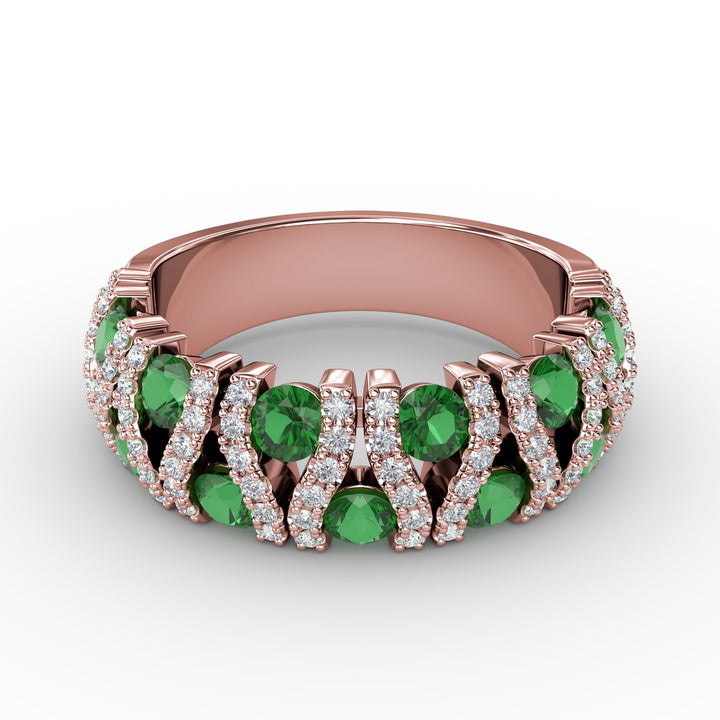 Make A Statement Emerald And Diamond Ring