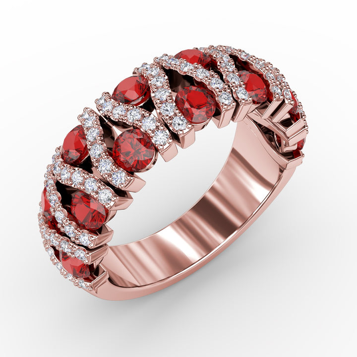 Make A Statement Ruby And Diamond Ring