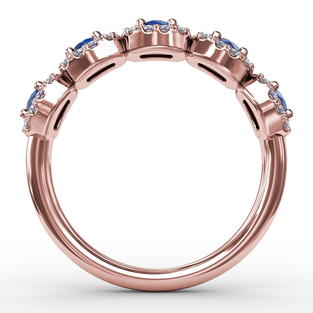 Blossoming Love Sapphire and Diamond Ring