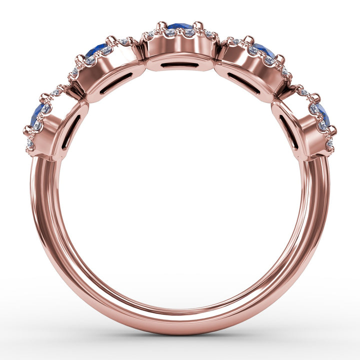 Blossoming Love Sapphire and Diamond Ring