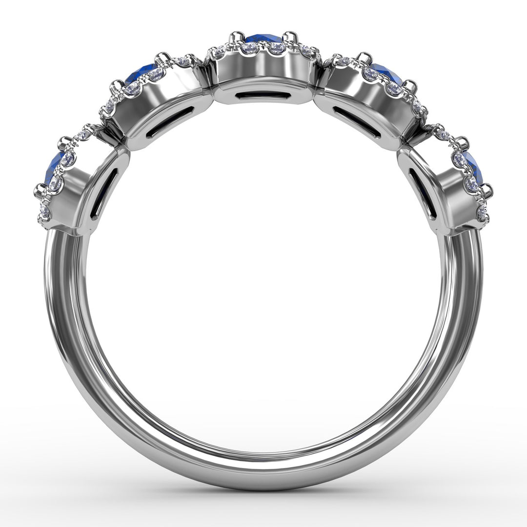 Blossoming Love Sapphire and Diamond Ring