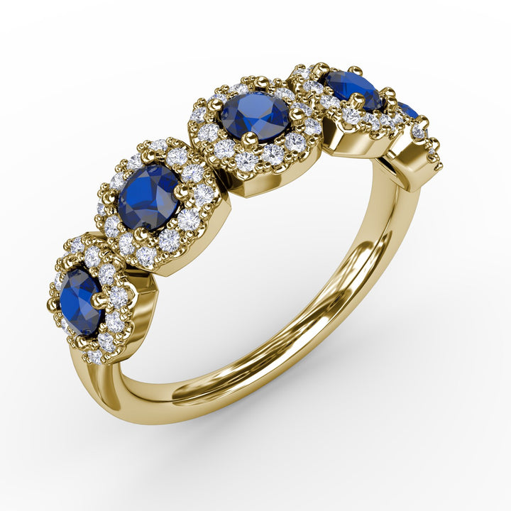 Blossoming Love Sapphire and Diamond Ring