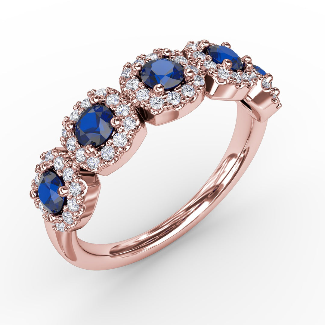 Blossoming Love Sapphire and Diamond Ring