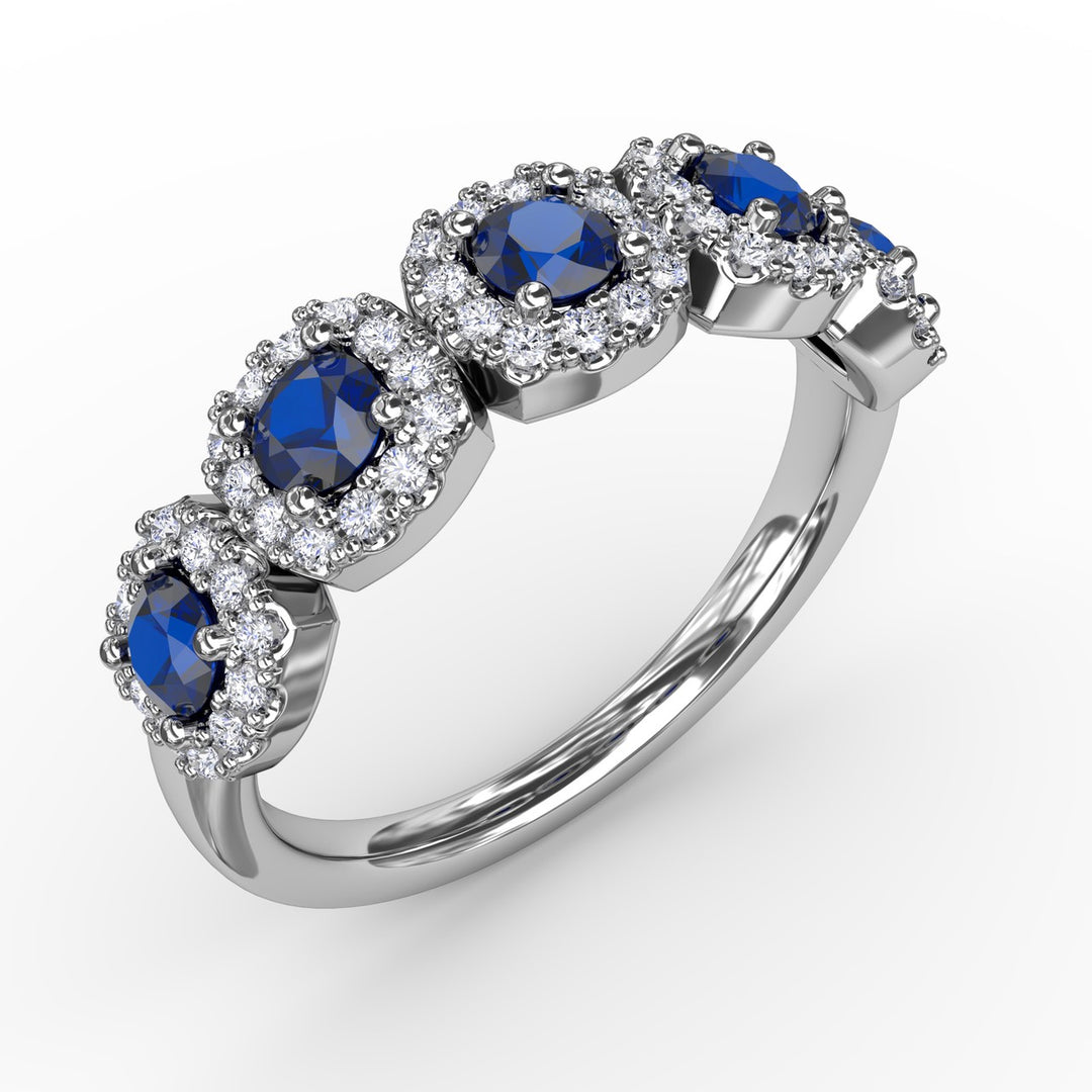 Blossoming Love Sapphire and Diamond Ring