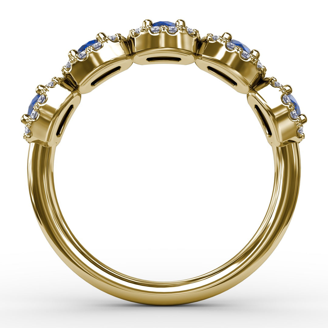 Blossoming Love Sapphire and Diamond Ring