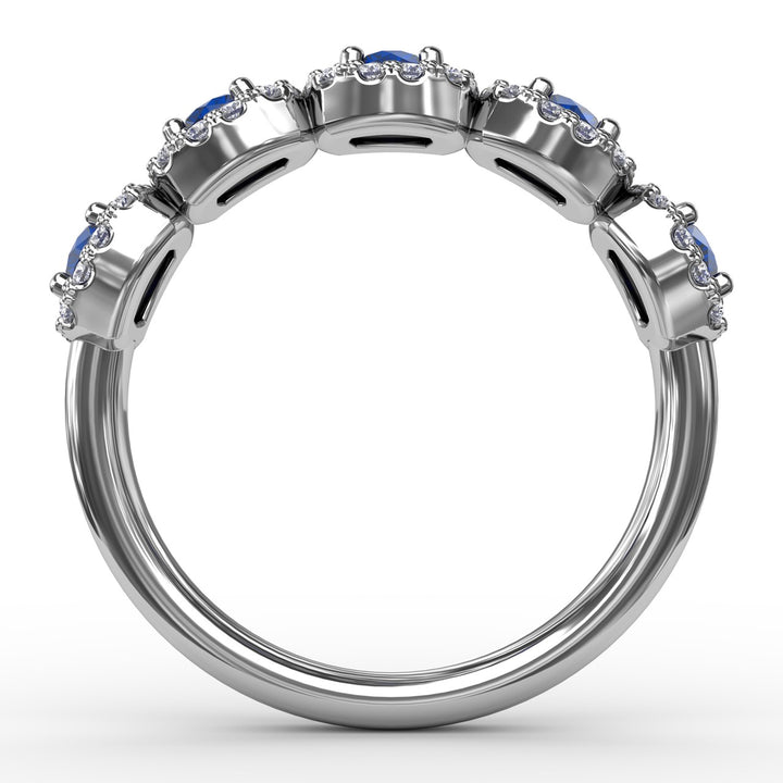 Blossoming Love Sapphire and Diamond Ring