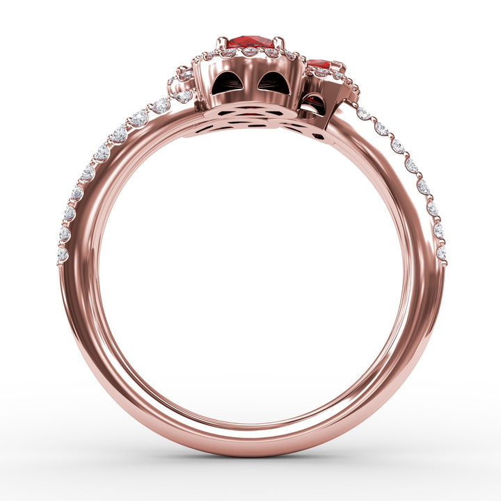 Feel The Elegance Ruby and Diamond Ring