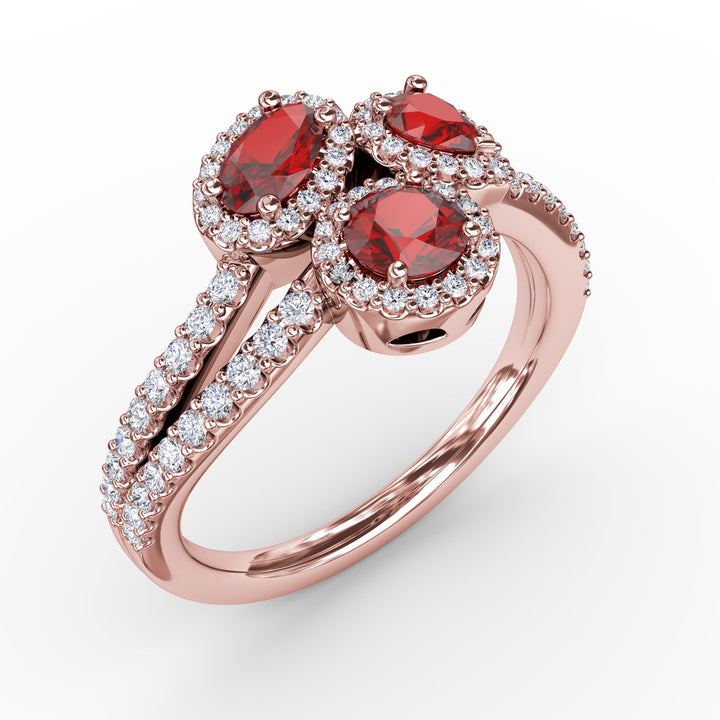 Feel The Elegance Ruby and Diamond Ring