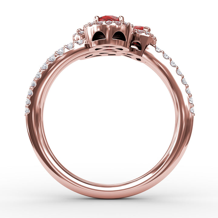 Feel The Elegance Ruby and Diamond Ring
