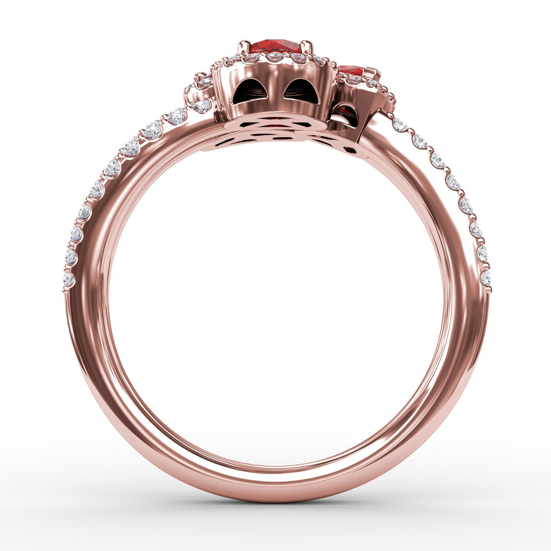 Feel The Elegance Ruby and Diamond Ring