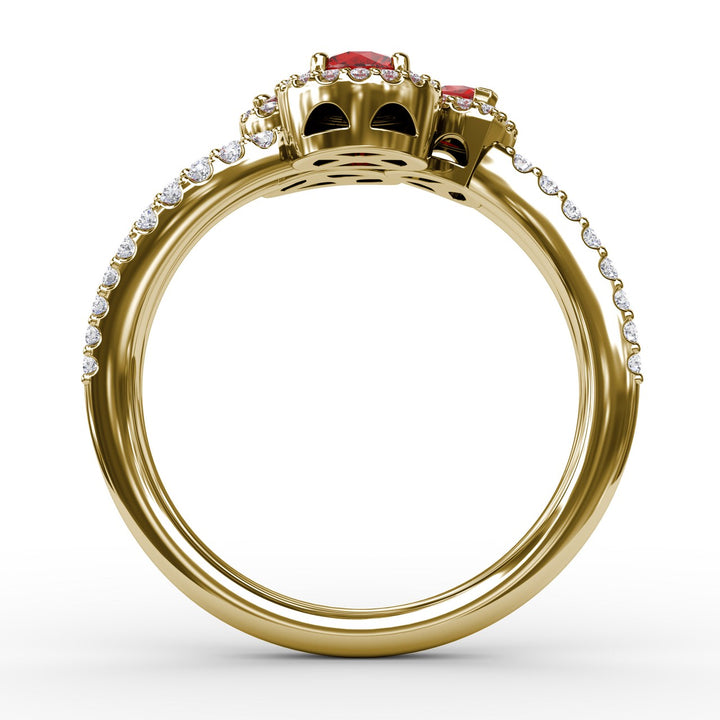 Feel The Elegance Ruby and Diamond Ring