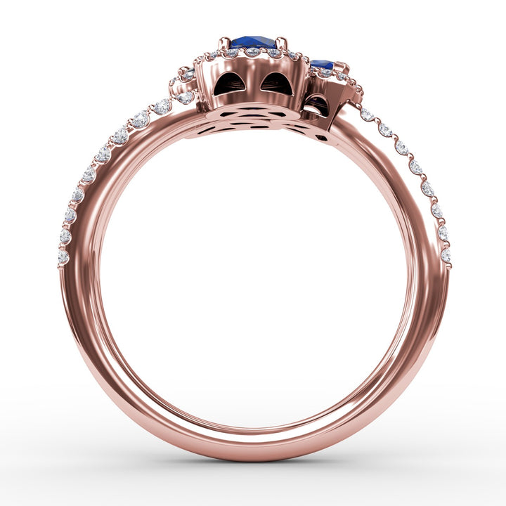 Feel The Elegance Sapphire and Diamond Ring