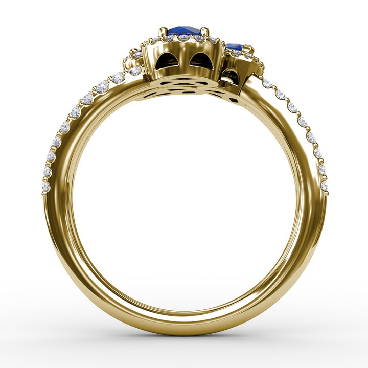 Feel The Elegance Sapphire and Diamond Ring