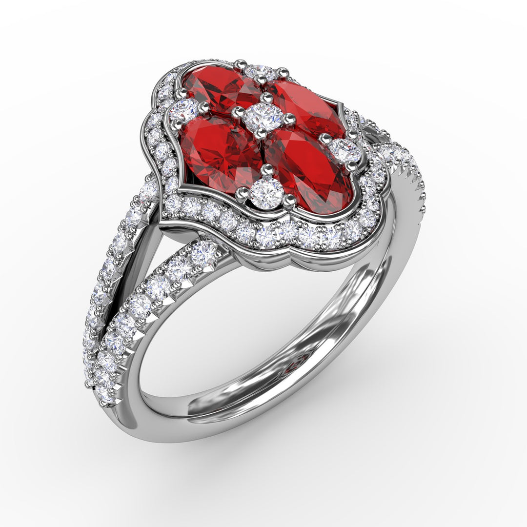 Make A Statement Ruby and Diamond Ring