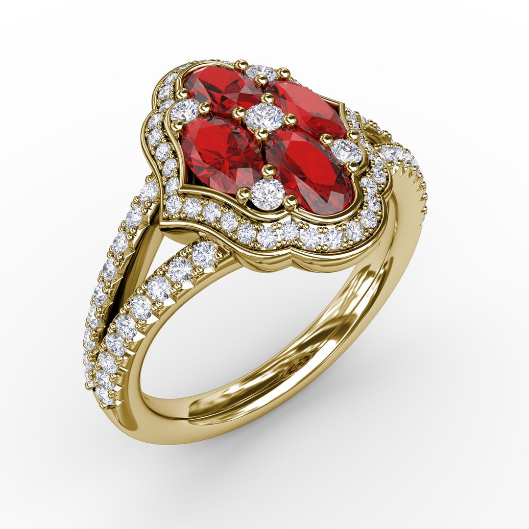 Make A Statement Ruby and Diamond Ring