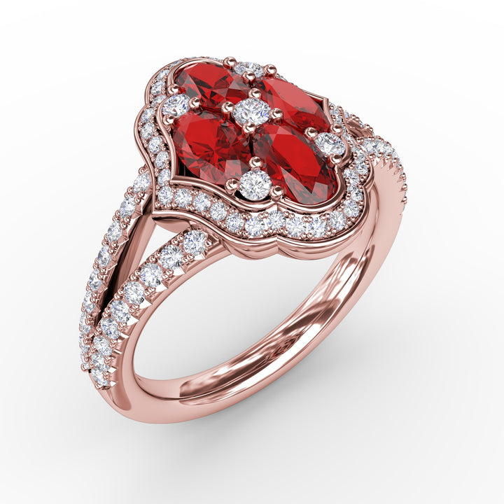 Make A Statement Ruby and Diamond Ring