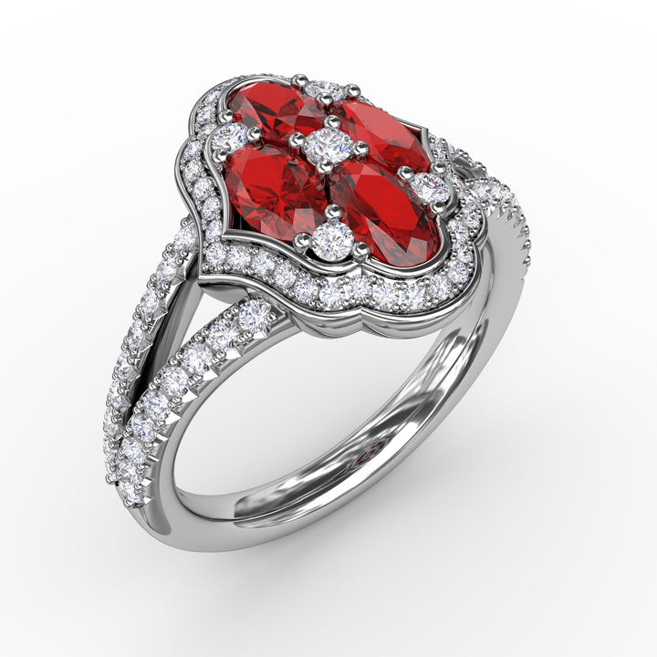 Make A Statement Ruby and Diamond Ring