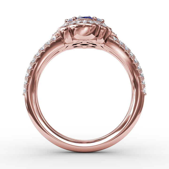 Make A Statement Sapphire and Diamond Ring