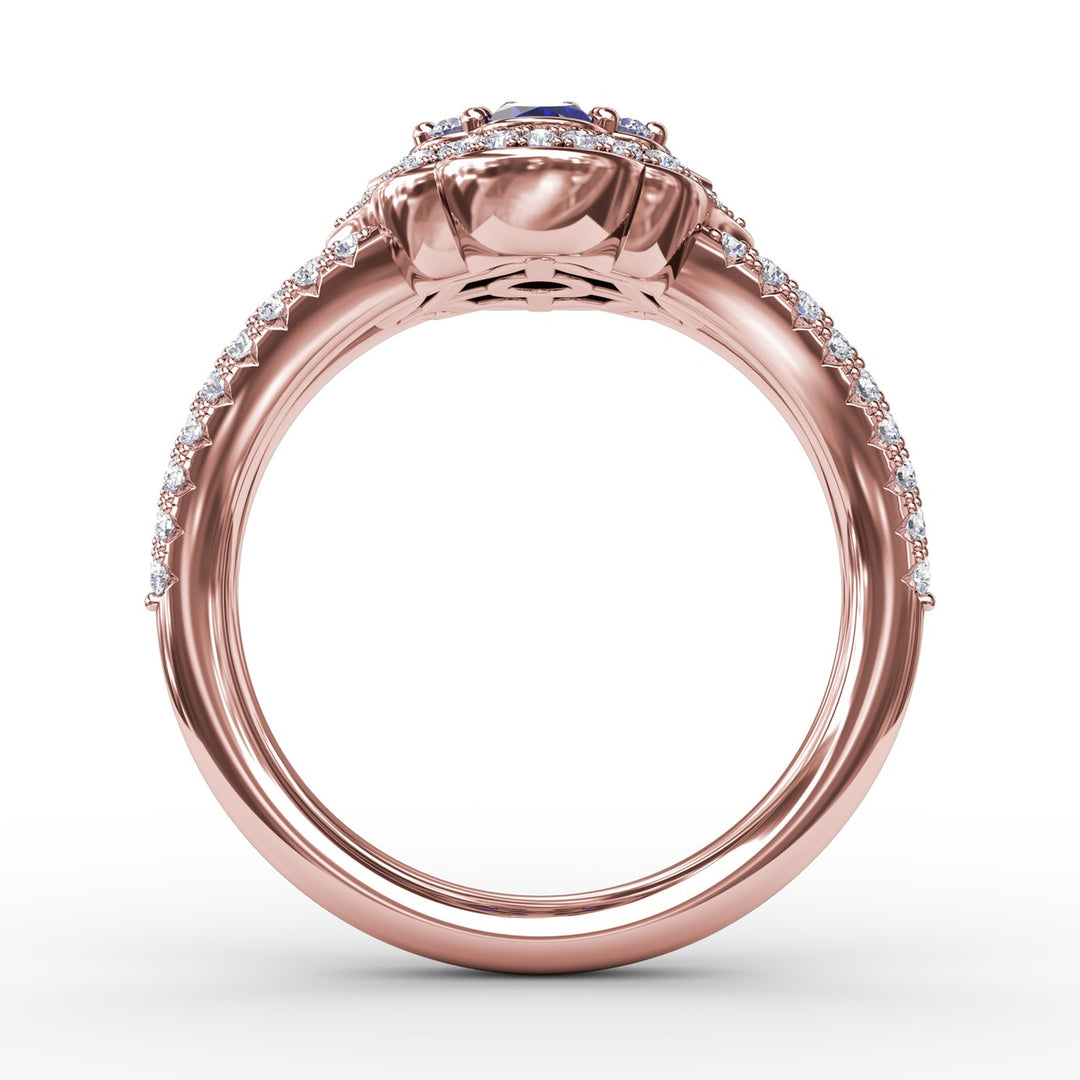 Make A Statement Sapphire and Diamond Ring
