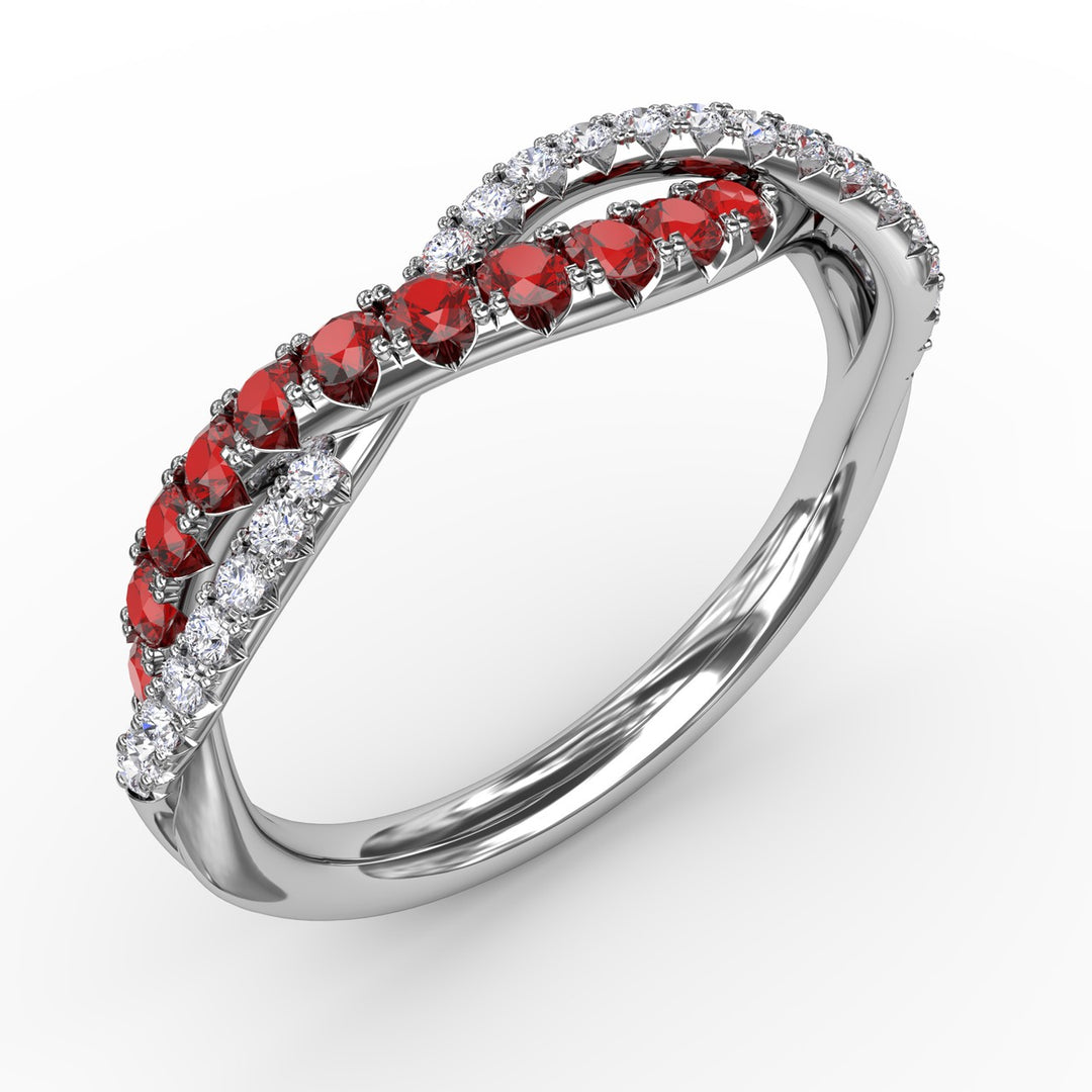 Infinite Love Ruby and Diamond Ring
