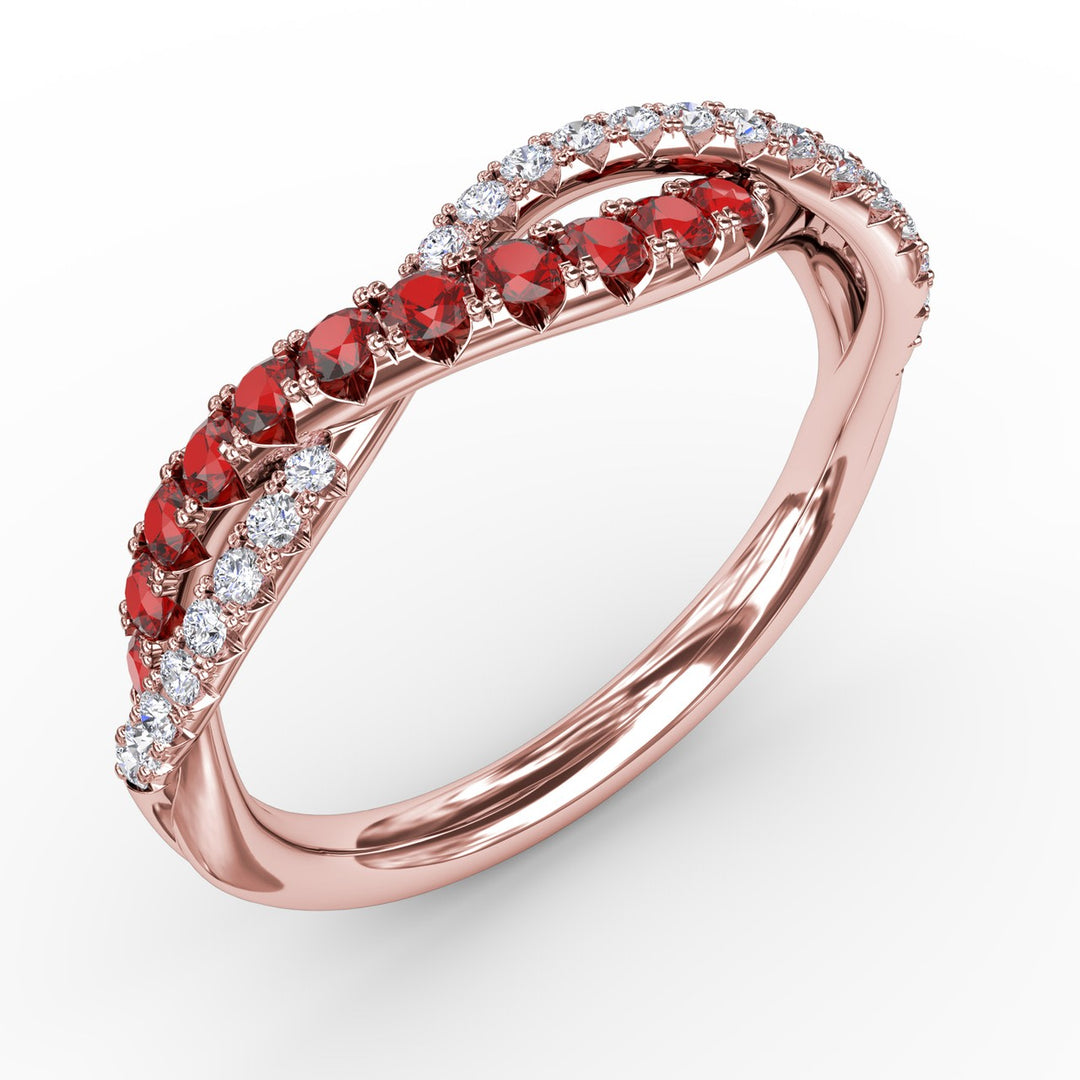 Infinite Love Ruby and Diamond Ring