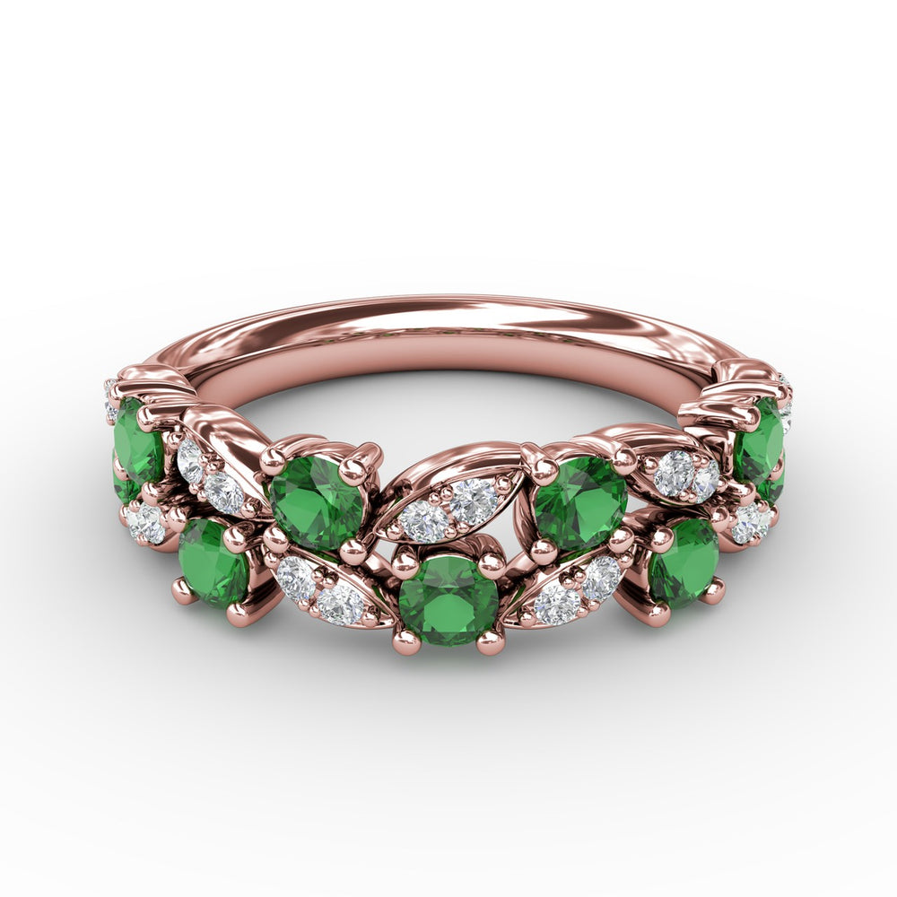 Marquise Emerald and Diamond Ring