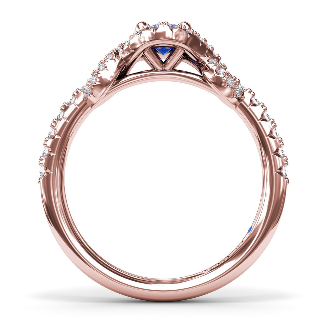 Love Knot Sapphire and Diamond Ring