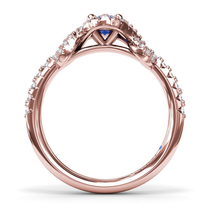 Love Knot Sapphire and Diamond Ring