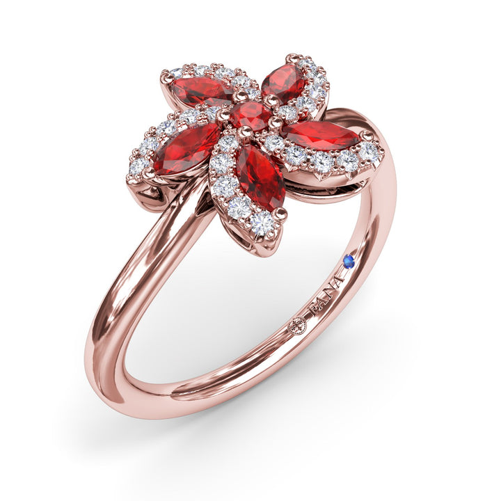 Ruby and Diamond Catalina Ring