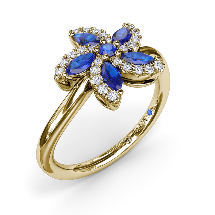 Sapphire and Diamond Catalina Ring