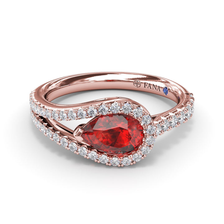Ruby and Diamond Wrap Ring