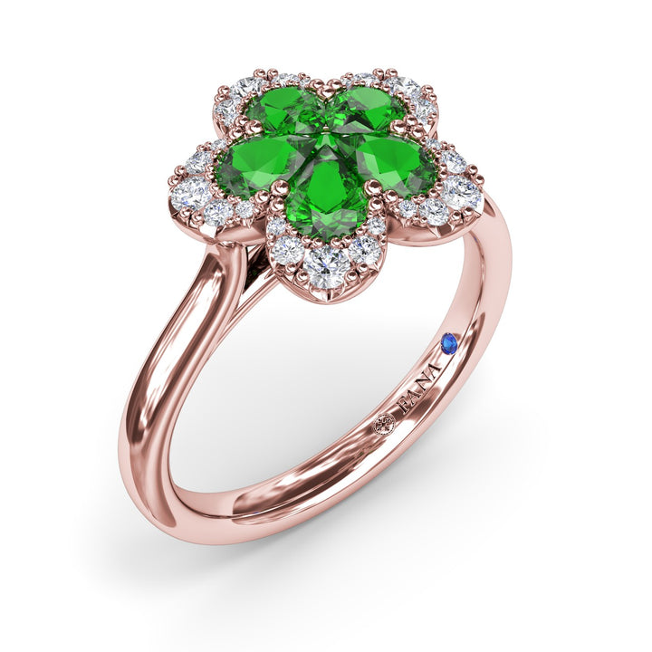 Emerald Magnolia Ring