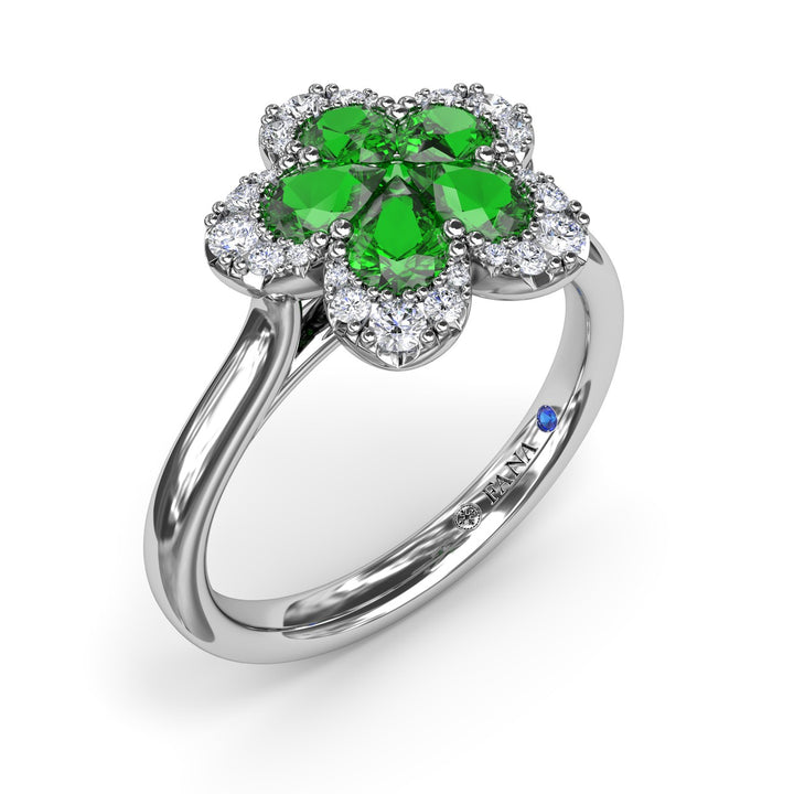 Emerald Magnolia Ring