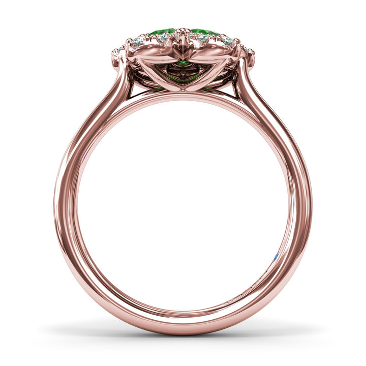 Emerald Magnolia Ring