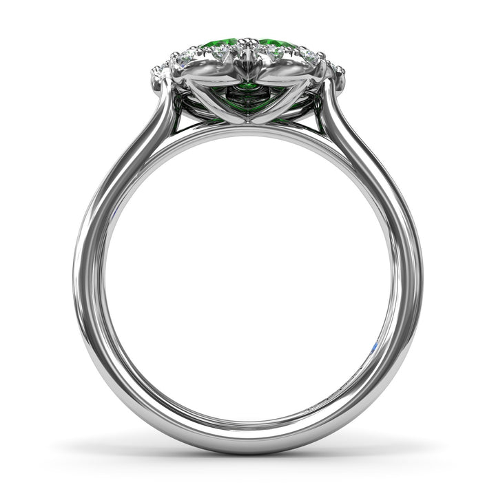 Emerald Magnolia Ring