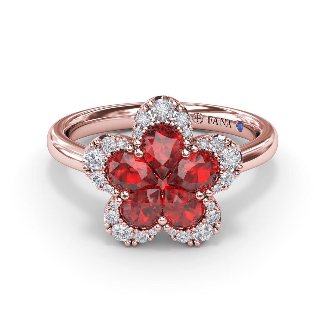 Ruby Magnolia Ring