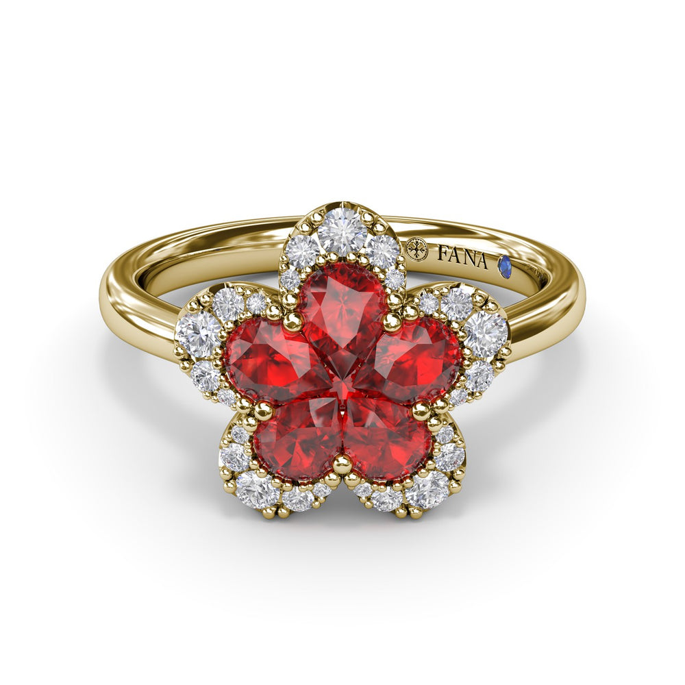 Ruby Magnolia Ring