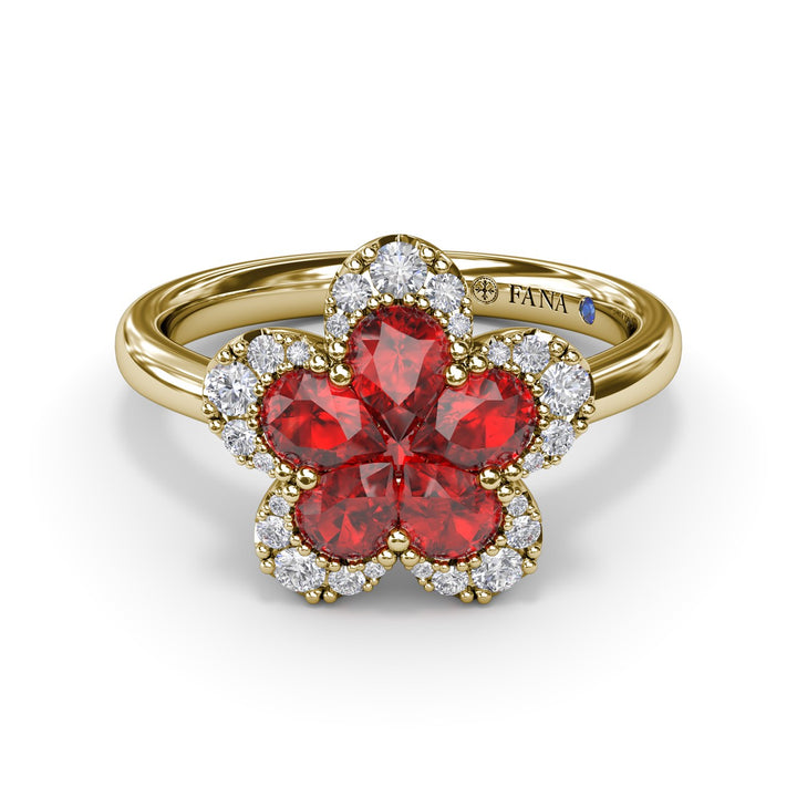 Ruby Magnolia Ring