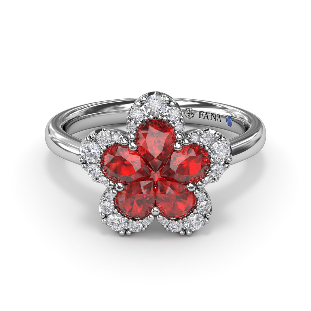 Ruby Magnolia Ring