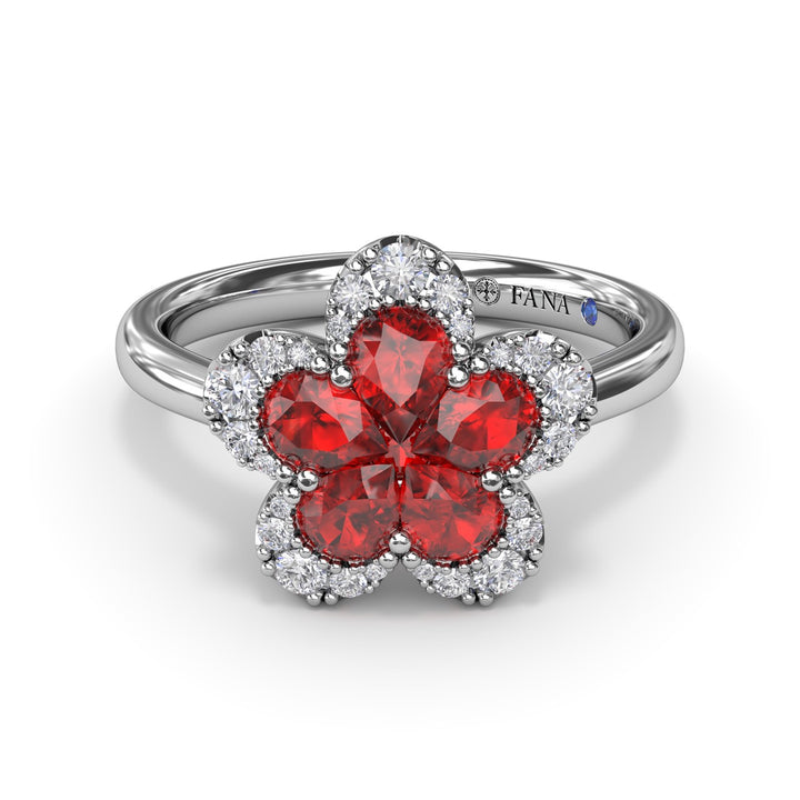 Ruby Magnolia Ring